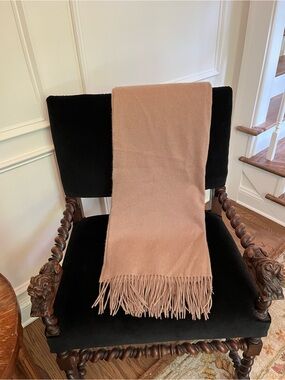 FRONTGATE 100% Cashmere Throw with Fringe